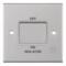 Slimline Fan Isolator Switch - Satin Chrome - With White Interior