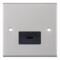 Slimline 13A Unswitched Fused Spur - Satin Chrome - With Black Interior