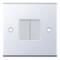 Slimline 2 Way Double Light Switch - P/Chrome - With White Interior