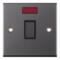 Slimline Black Nickel 20A DP Switch  - With Neon