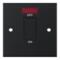 Slimline 45A Matt Black DP Cooker/Shower Switch - 1 Gang with Neon