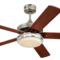 Mountain Gale 132 cm/52-inch Three-Blade Indoor/Outdoor Ceiling Fan - 52" Dark Pewter/Chrome