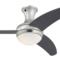 Comet Tiffany 132 cm/52-inch Reversible Five-Blade Indoor Ceiling Fan Espresso Finish with One-Light - 48" Brushed Aluminium
