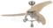 Westinghouse Cobra Elite Ceiling Fan with Light - 48" Brushed Nickel and Beech