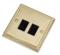 Georgian Brass Double RJ45 Data Socket Outlet  - With Black Interior