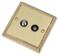 Georgian Brass Satellite & TV Socket -Co-ax Outlet - With Black Interior