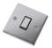 Polished Chrome Light Switch - Single 1 Gang 2 Way - With Black Interior