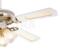 Westinghouse Monarch Trio Ceiling Fan Light-White - 44" White and Polished Brass