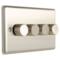 Satin Stainless Steel Dimmer Switch 400w/LED - 4 Gang 2 Way Quad	