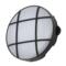 Large Black Round Grid Bulkhead Light - CZ-34025-BLK