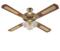 Westinghouse Monarch Trio Ceiling Fan with Light - 52" Polished Brass