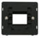 Screwless Matt Black Multi Grid Switch Plates - 2 gang plate and cover	