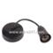 Black Ceiling Rose ES Screw Pendant - With 6" Flex