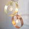 Satin Brass Light Hoop Pendant  - 5 Light Fitting