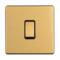 Screwless Satin Brass 20A DP Isolator Switch - Without Neon