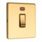 Screwless Satin Brass 20A DP Isolator Switch - With Neon