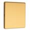 Screwless Satin Brass Blanking Plate - Single 1 Gang
