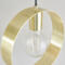 Satin Brass 1 Light Hoop Pendant - 1 Light Fitting
