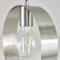 Brushed Nickel 1 Light Hoop Pendant - 1 Light Fitting