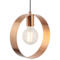 Brushed Copper  Light Hoop Pendant - 1 Light Fitting