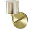 Satin Brass Single Up or Down G9 Wall Light With Champagne Tinted and Frosted Glass - 1 Light