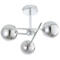 Polished Chrome 3 Light G9 Ceiling Light With Round Smoked Glass Shades - 3 Light