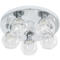 Polished Chrome 5 Light Round G9 Ceiling Light With Clear Glass Shades and Decorative Droplets - 5 Light