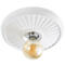 White Plaster E27 Decorative 300mm Ceiling Rose - Paintable - 300mm Ceiling Fitting