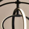Matt Black 4 Light LED Hoop Ceiling Fitting - Adjustable Height - 31w Warm White - 4 Light Fitting