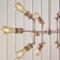 Industrial 12 Light Pendant Ceiling Light Aged Pewter And Copper - 12 Light Fitting