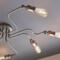 Industrial 8 Light Semi Flush Ceiling Light Aged Pewter And Copper - 8 Light Fitting