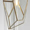 Antique Brass Angular Cage Pendant Light Fitting - Pendant Fitting