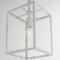 Matt White And Glass Box Lantern Ceiling Pendant Light Fitting - Pendant Fitting