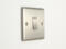 Satin Stainless Steel & White Light Switch - 1 Gang 2 Way Single