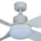 Breeze All White Ceiling Fan with Light	 44" - 44" (1120mm)