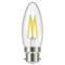 Candle Filament Lamp Warm White LED Dimmable 5w BC B22  - 5w Dimmable BC B22