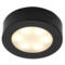 Matt Black Round LED CCT Under Cabinet Light 240v Surface or Recess Mount - Fitting