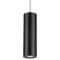 Matt Black Long GU10 Aluminium Cylinder Pendant Light - 200mm x 60mm