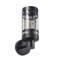 Matt Black Cylinder Lantern With Stainless Steel Mesh IP44 - Matt Black/Stainless Steel Mesh