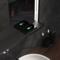 Element Matt Black TrioTone LED Mirror With Touch Sensor & QI Charger Shelf - QI Sensor