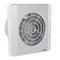 4" Chrome Quiet Extractor Fan IP45 Zone 1 - 100mm With Timer