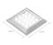 Square Undershelf 18 LED Downlight - 24V LED - Stainless Steel - White LEDs