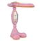 Pink Cat Table Lamp and Clock -619PI Kiddies Light
