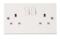 Polar 13A Double Switched Socket - Bright White 
