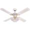 Westinghouse Princess Trio Ceiling Fan Light-White - 42" White and Polished Brass