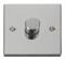 Polished Chrome Dimmer Switch Single 1 Gang 2 Way - 400W Tungsten/Halogen
