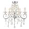 Chrome 5 Light G9 Chandelier with Glass Droplets - 5 Light Fitting