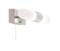 Aries 2 Light Wall Fitting IP44 80W - Frosted Glass/Chrome