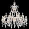 Marie Therese 18 Light Polished Brass Chandelier - Polished Brass/Crystal