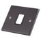 Black Nickel Build Your Own Light Switch - 1 Gang Single Empty plate